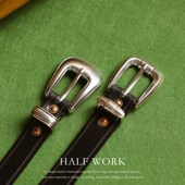 HALF 牛仔骑兵皮带复古植鞣革手工纯牛皮真皮腰带男女款 WORK 美式
