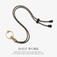 HALF WORK 米国七芯伞兵尼龙绳钥匙扣可调节挂绳挂脖纯铜钥匙圈