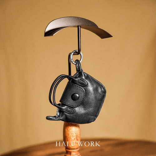 HALFWORK头层牛皮复古钥匙包