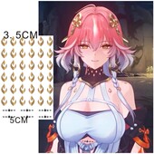 鸣潮长离cos纹身贴胸口星印椿执花 漫展拍照贴 二次元 秧秧 凌阳