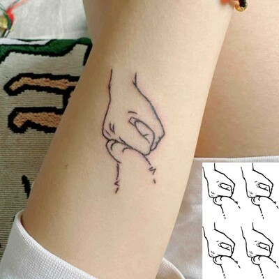 纪念喵星人纹身贴猫咪猫爪对拳头