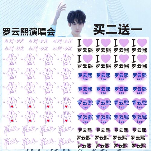 罗云熙纹身贴2024演唱会此刻X以