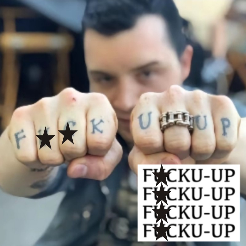 无耻之徒mickey手指纹身贴英文