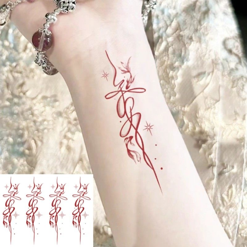 平安双锦鲤创意高颜值彩色如愿纹身贴ins风防水持久手臂手腕贴纸,家居饰品,其他贴饰,淘宝优惠券,粉丝福利购,淘宝优惠卷