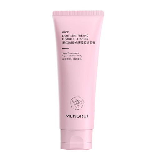 MENGRUI/梦芮墨红玫瑰光感弹润女士新款清洁毛孔专用洁面膏100g
