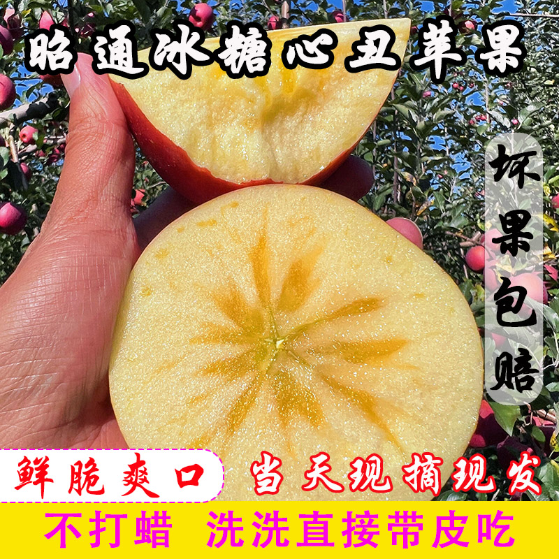 【秒杀大果】云南昭通冰糖心丑苹果当季现摘红富士脆甜5/9斤整箱,水产肉类/新鲜蔬果/熟食,苹果,淘宝优惠券,粉丝福利购,淘宝优惠卷