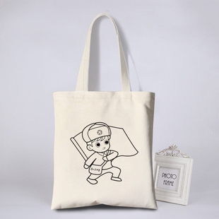 总工会司法局物业志愿者协会学习雷锋纪念日帆布袋雷锋涂鸦包定做