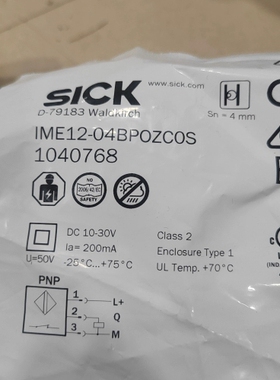 SICK施克1040768 IME12-04BPOXCOS原 议价