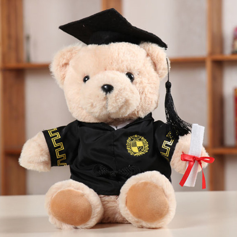 博士熊毛绒玩具毕业纪念熊戴小熊