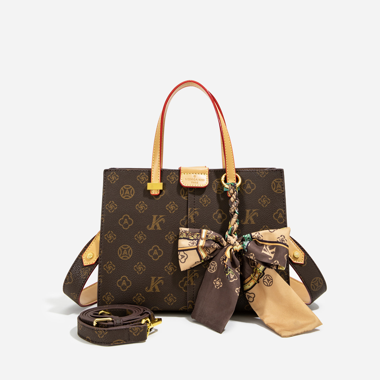 手提包经典复古印花女包新款高级感老花包大容量通勤单肩包可斜