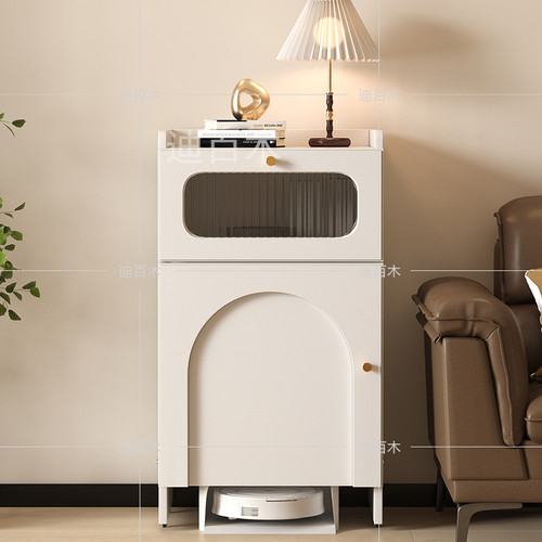 扫地机器人置物柜通用型基站柜洗地机置物架可移动收纳柜鱼缸柜子