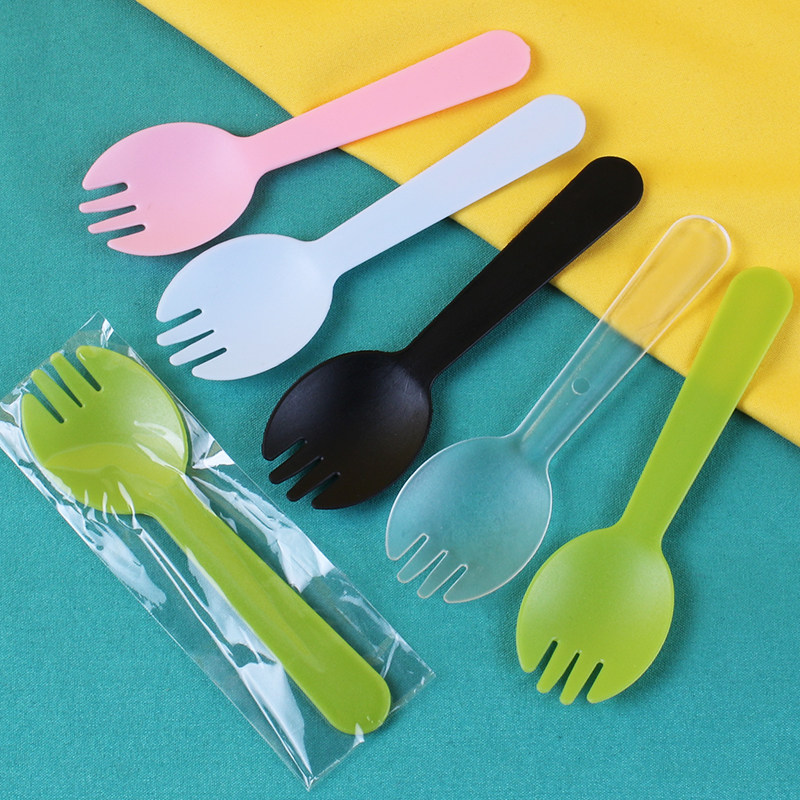 一次性单独包装甜品圣代小勺子