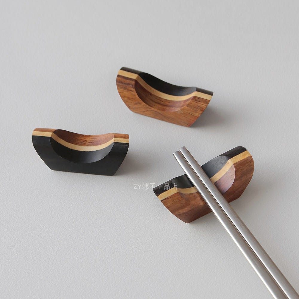 韩国代购进口ins风创意木质拼色筷子托精致筷架餐桌筷枕筷子架,餐饮具,餐具笼/架,淘宝优惠券,粉丝福利购,淘宝优惠卷