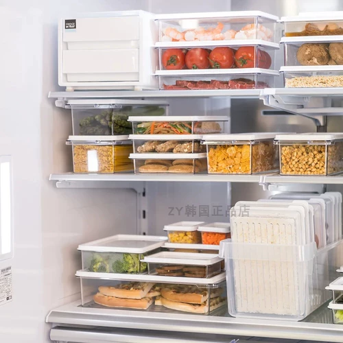 Корейский приобретенная коробка для хранения холодильника, фрукты и овощи, фрукты и овощи, замороженные уплотнительные баки, свежая коробка для уплотнения
