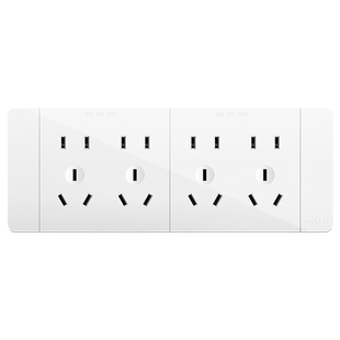 德力西明装开关插座118型多孔插座家用一开带六孔9九孔20孔明线盒