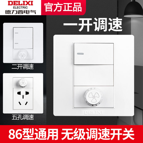 【官方正品】德力西一开带调速器
