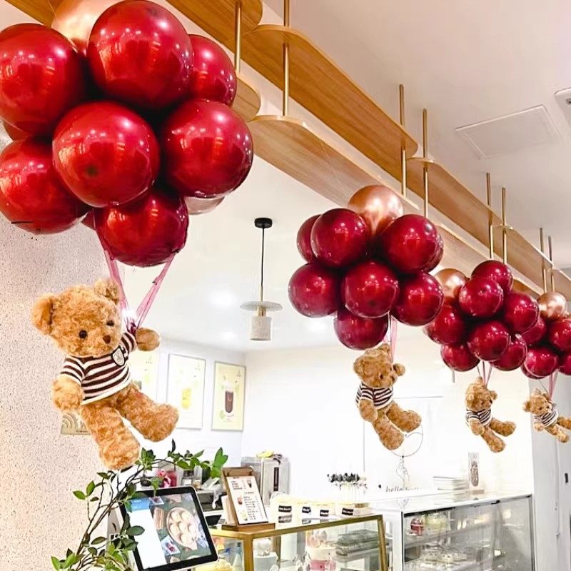 门店开业网红小熊热气球装饰结婚礼新房客厅生日派对氛围场景布置