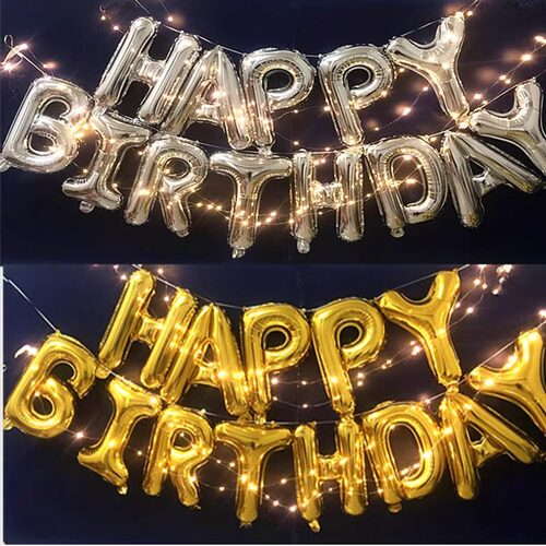 happybirthday生日快乐字母气球