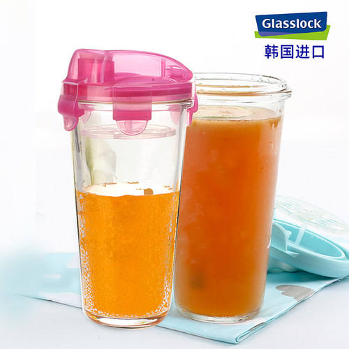 Glasslock进口钢化玻璃水杯450ml