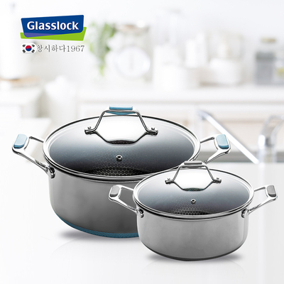 GLASSLOCK三层不锈钢汤锅24cm