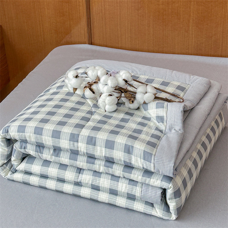 2026新款全棉夏被四件套可机洗纯棉空调被单人宿舍薄被芯夏季被子