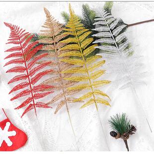 金粉装饰配草系列 欧式龙须草 排叶凤尾叶丝网花装饰材料冷色系列