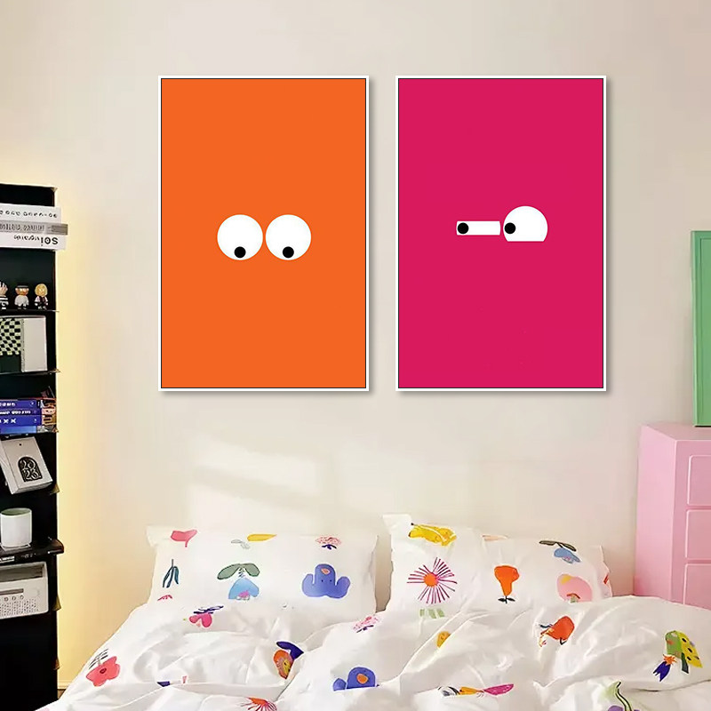 多巴胺眼睛装饰画儿童房卡通男孩女孩卧室房间生日礼物挂画壁画