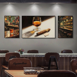 酒吧装饰画夜总会威士忌KTV清吧雪咖吧雪茄房烟酒行挂画灯画灯箱