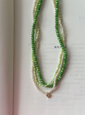 复古气质天然淡水珍珠爱心项链