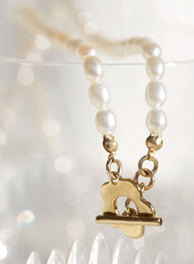 加拿大小众Wolf Circus天然珍珠金色雏菊镀金项链Lola Sofia