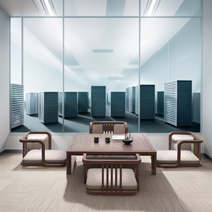 新中式禅桌阳台小茶桌实木家用小茶台宋氏美学可移动一体小型矮款