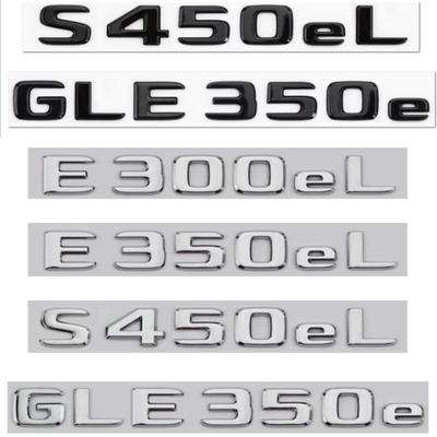 适用于奔驰E300eL E350eL S450eL GLE350e混动车标北京奔驰尾标贴