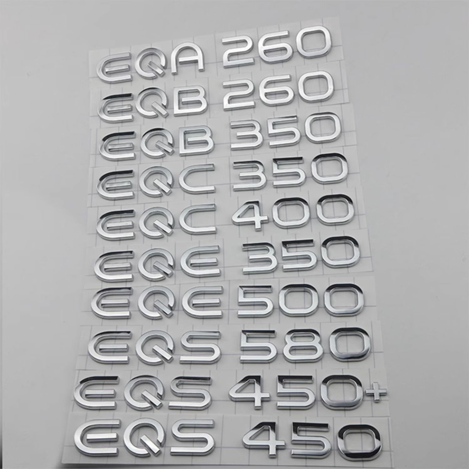 适用于奔驰改装EQA260 EQB350 EQC350 EQE43车标贴EQS450后尾标志