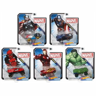 风火轮角色小车漫威复仇者模型玩具车钢铁侠美国队长猎鹰正义联盟