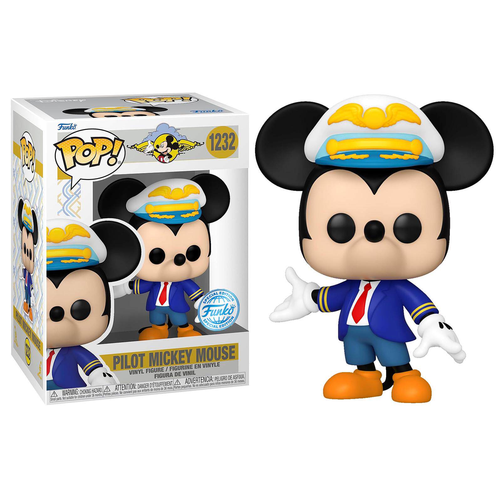 FUNKO动画迪士尼POP公仔飞行员米奇限定款模型手办玩具人偶玩偶