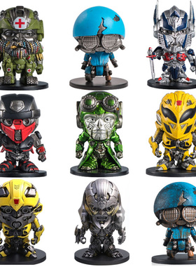 HEROCROSS变形金刚Q版2寸小公仔手办擎天柱大黄蜂模型玩具威震天