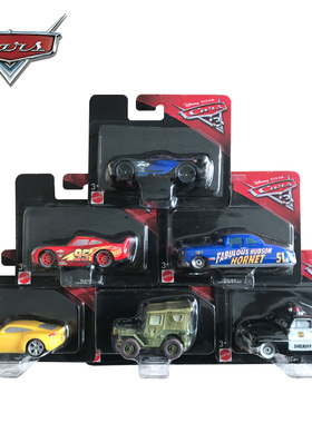 美泰赛车总动员3玩具小车塑料蓝天博士警长警车轿车中性男孩汽车