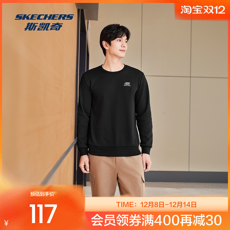 Skechers斯凯奇2025年秋季新款中性常规版圆领针织套头卫衣
