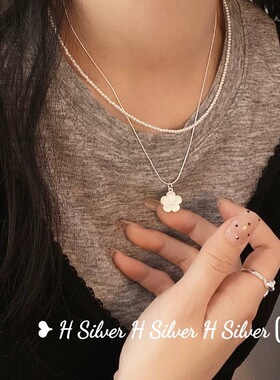 S925纯银春夏新款小清新项链