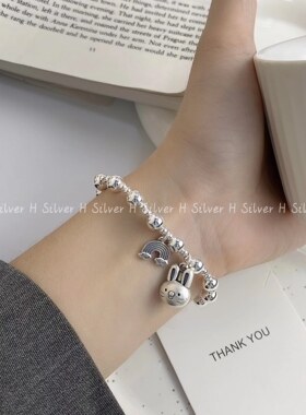 925银轻奢兔子招财手链