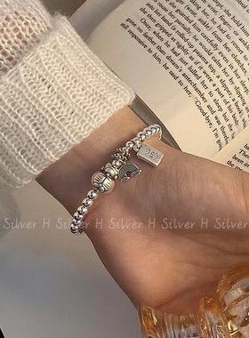 925纯银小众叮当猫心想事成手链