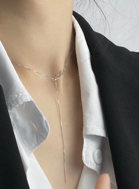 S925银百搭抽拉万能项链