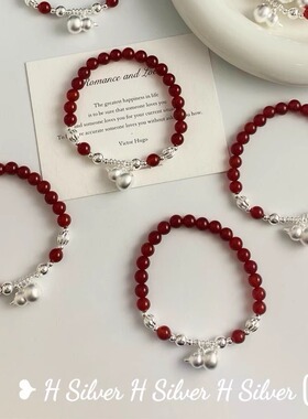 S925纯银新中式红玛瑙小葫芦手链