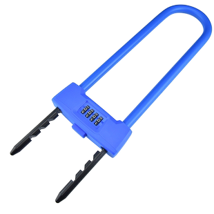 无畏惧密码锁玻璃门锁防剪u型锁双开双门推拉门防盗锁插锁商铺锁