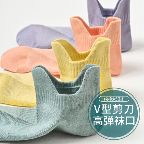 透气夏季女士全棉袜子薄款