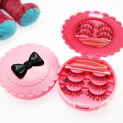 包邮粉色恢复弧度记忆假睫毛
