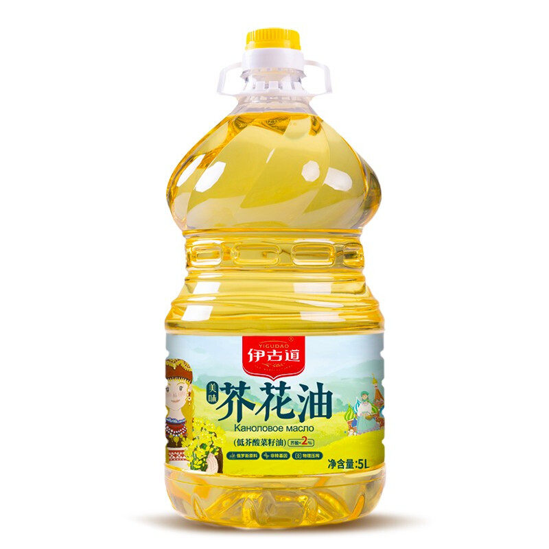 伊古道芥花油5l双低菜籽油俄罗斯进口菜籽压榨非转基因食用油