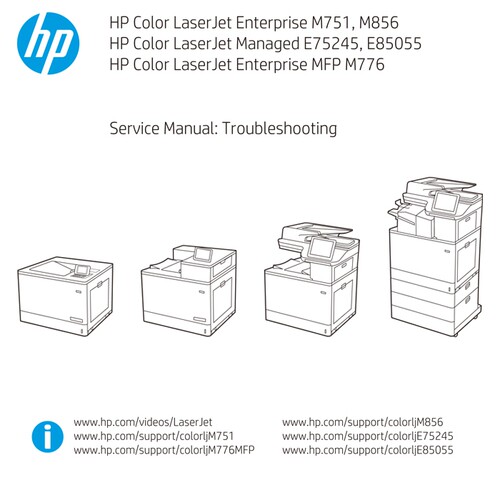 维修资料 惠普HP M751/M865/E75245/E85055/M776拆机手册服务手册