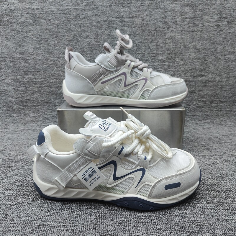 2026春季断码新款厚底老爹鞋女单鞋透气网面轻便百搭休闲运动鞋