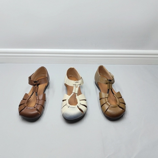 断码撤柜真皮24夏季新款百搭女凉鞋复古头层牛皮妈妈鞋包头罗马鞋